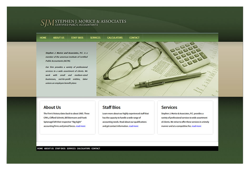 Morice PC Accountants Web Design