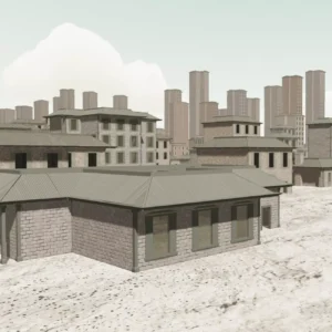 A span of hundreds of buildings