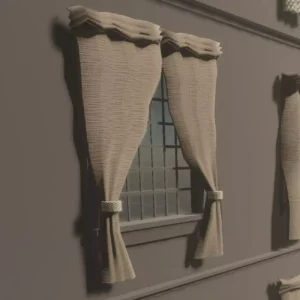 window decoration curtains hanging on the outside of a buildings