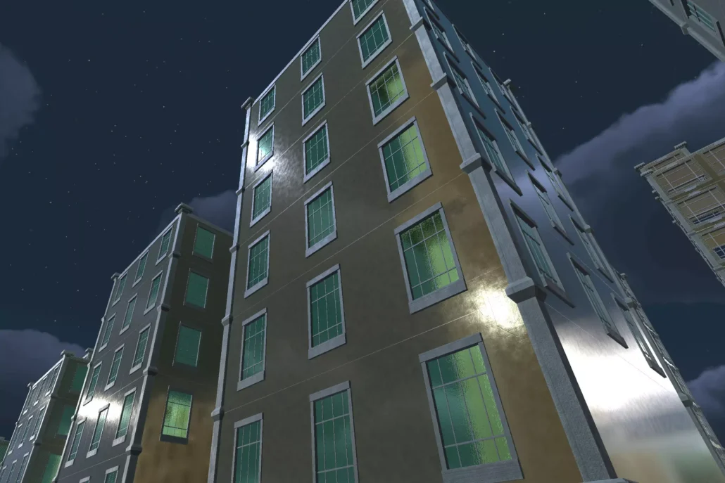 tall futuristic looking buildings