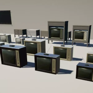 TV's and flat screens for room decoration.