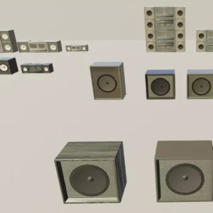 OWA speaker cabinets, stereos and record players