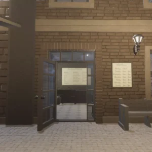 SP Bakery Brick Buildings Storefront with detailed doorway and signage