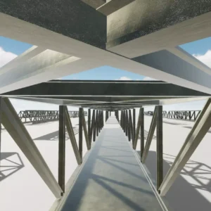 OWA Bridges 01 Truss Bridge view of i beams